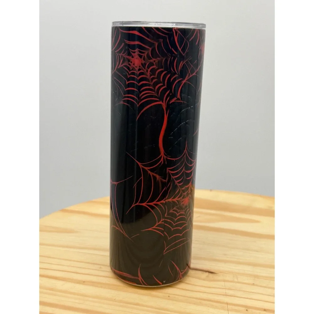 Tumbler Unisex 20oz Black Red Excellent Spiderweb Gothic‎ Travel Cup